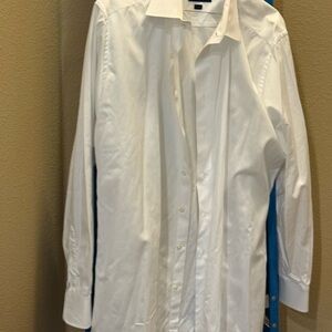 David Donahue Crisp White Dress Shirt